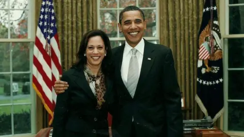 Moments when Harris and Obama's political paths crossed