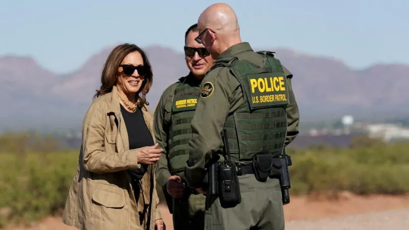 Kamala Harris goes on offensive with tough on border message